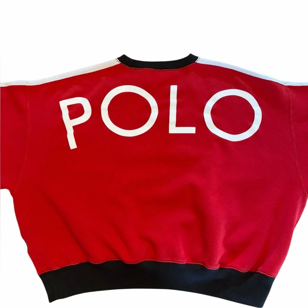 Polo Ralph Lauren Women's Color-Blocked Fleece Sweatshirt Size XL - Picture 4 of 9